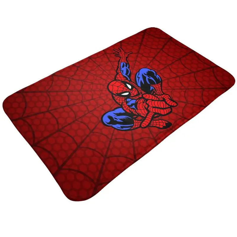 Custom Spider Man Web Front Door Mat Anti-Slip Indoor Waterproof Doormat Kitchen Bedroom Entrance Rug Carpet