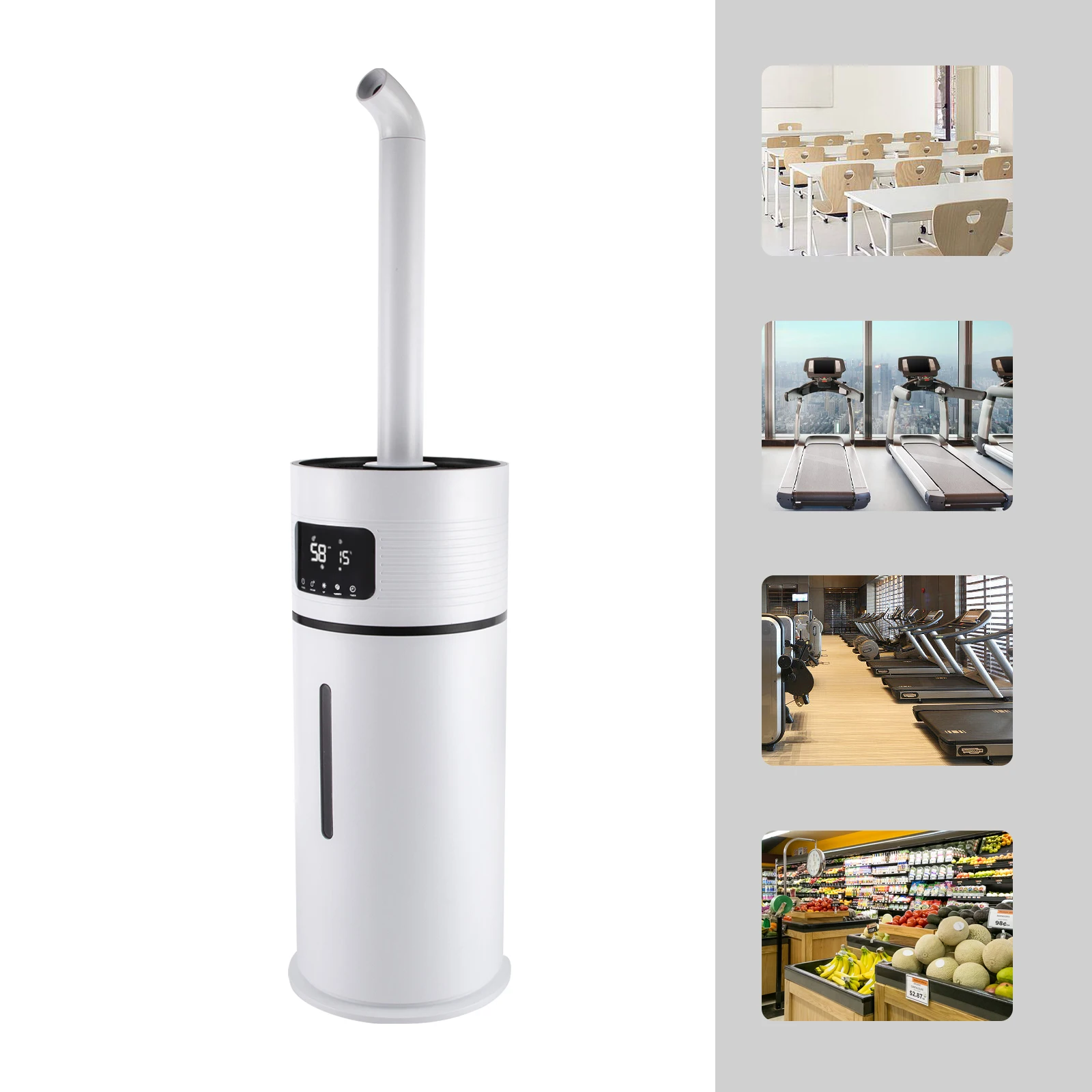 For Large Room Bedroom, 15l/4gal Whole House Humidifier 538.2ft², Top Fill Ultrasonic Cool Mist Humidifiers With Esse
