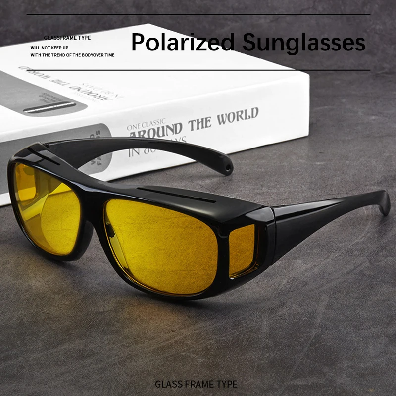 

Hot Selling Men And Women Polarized Sunglasses Fit Over Glasses Sunglasses Cycling Fishing Glasses Night Vision Eyewear UV400