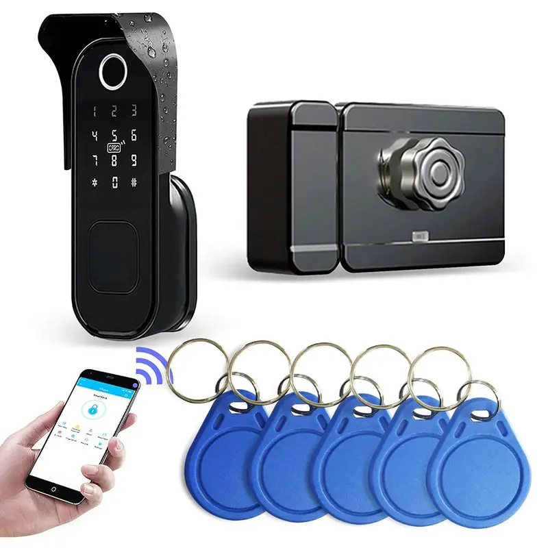 Smart Fingerprint Door Lock Bluetooth Wifi TTLock / TUYA APP RFID Key Passcode Electronic Doorlock Alexa &amp Google Assistant |