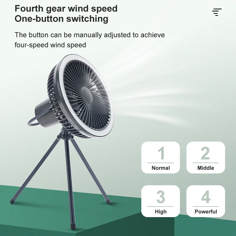 

Вентилятор для кемпинга 10000 мАч, перезаряжаемый Настольный портативный циркулятор, беспроводной Потолочный Электрический вентилятор с внешним аккумулятором, фонарь 2 #