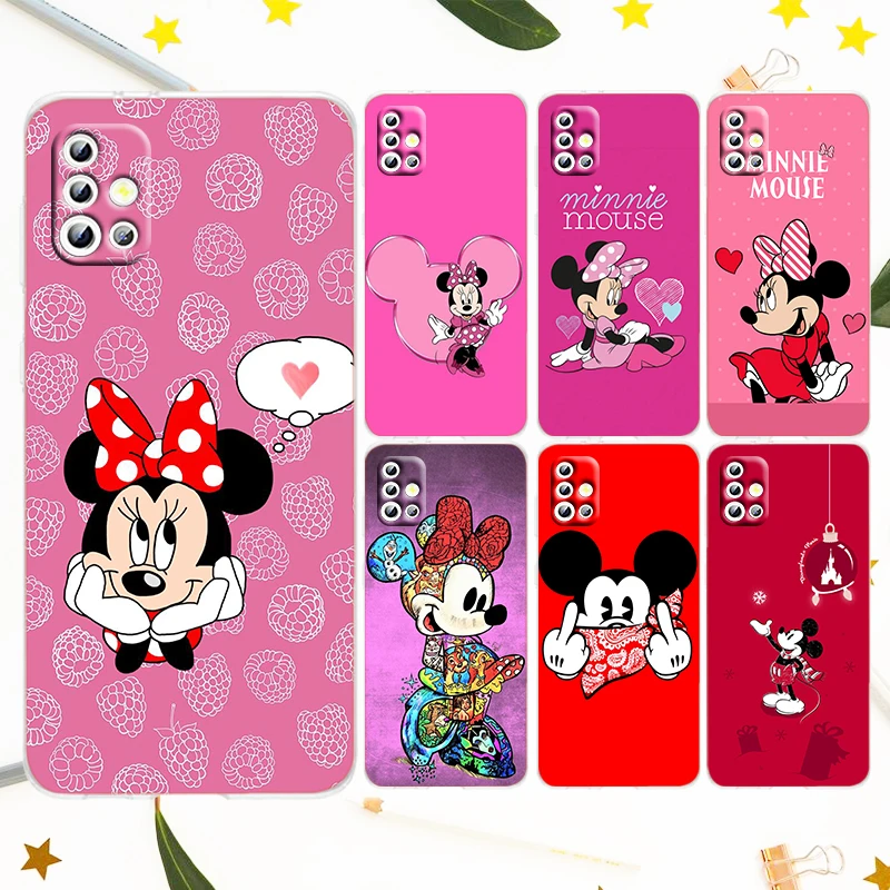 

Mickey Minnie Cute Disney Phone Case For Samsung A23 A50 A30 A73 A71 A53 A52 A51 A33 A32 A22 A03 A02 A03S A31 5G Transparent