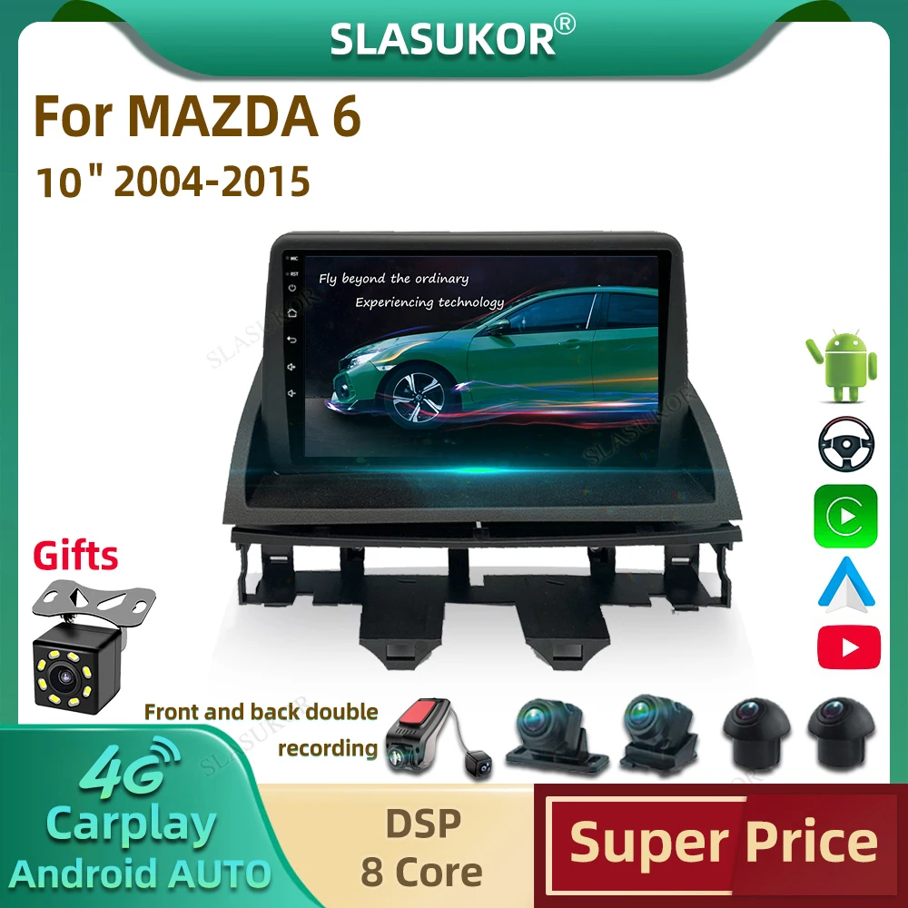 

10 Inch For MAZDA 6 2004-2015 Android Car Radio Multimedia Video Player Car Audio Stereo Player Navigate Android AUTO Video Out