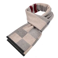 chenkio mens fashion scarves for winter cashmere feel scarf for men classic plaid neck scarf winter scarf collar casual scarves