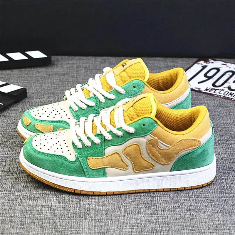 

Genuine Leather Thick Sole Sneakers Men's and Women's Same Style Lightweight Breathable Sneakers High Quality Couple Sneakers