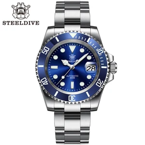 STEELDIVE SD1953 New Arrival Stainless Steel Bi-Color Dial NH35 Automatic Watch 300M Waterproof Sapp
