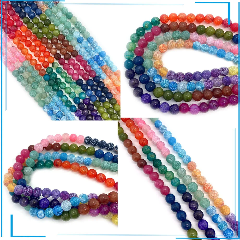 

Семь чакр из натурального смешанного агата, круглые Исцеляющие ауры, бусины из драгоценного камня, изготовление ювелирных изделий «сделай ...