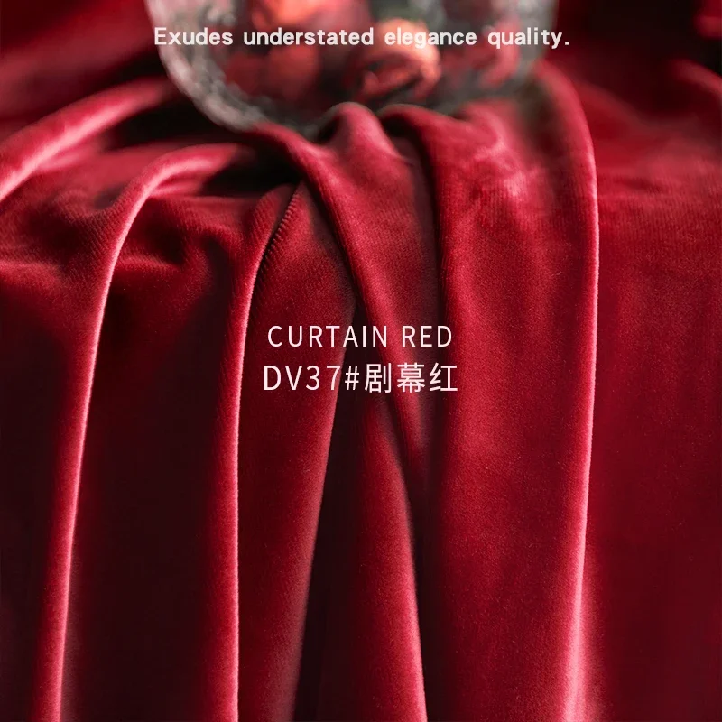 

Винтажные бархатные шторы из полиэстера burgundy