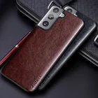 Роскошный чехол из искусственной кожи для Samsung galaxy S21 FE 21FE, деловой однотонный дизайнерский чехол для samsung galaxy s21 fe, чехол