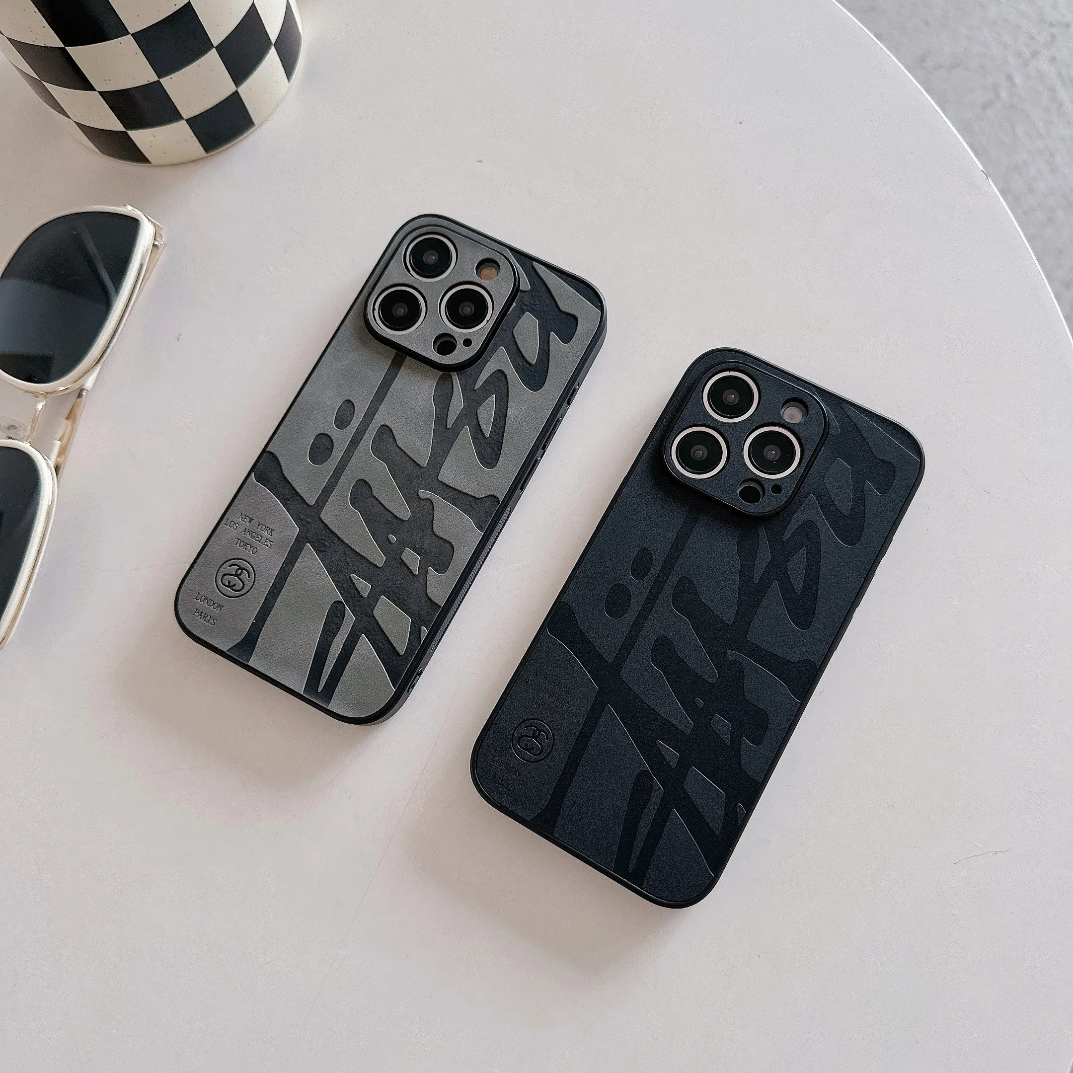 Винтажный кожаный тисненый узор для iPhone 14Pro 14Promax 14 13 13Pro 13Promax 15 15Promax 11 12 16 16Pro 16Promax