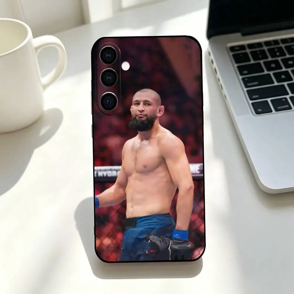 Фото Чехол для телефона K-Khamzat C-Chimaev-v, черный, силиконовый, мягкий, для Samsung Galaxy A73, A72, A71, A70, A53, A52, A51 №3