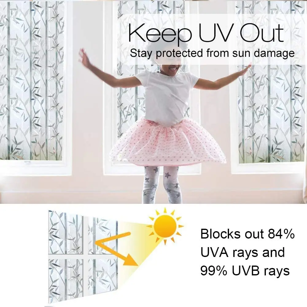 Бамбуковая оконная пленка декоративные витражные пленки матовые оконные