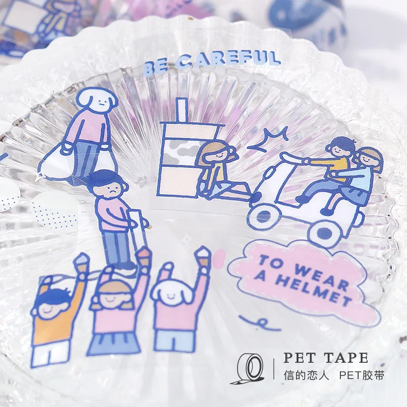 

Letter Lover Tape Three Points Sugar Paradise Series Cute Characters Hand Ledger Material Post Office Stationery School Supplies