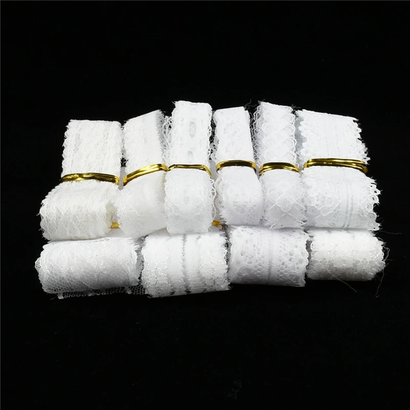 

Wholesale cheap 10yard/Lot white lace ribbon cotton lace for sewing DIY embroidery trim Wedding decoration Africa lace fabric
