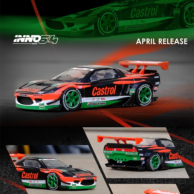 

INNO 1/64 Model Car NSX (NA1) Rocket Bunny V2 AERO CASTROL Concept Livery Alloy Die-cast Collection Gifts