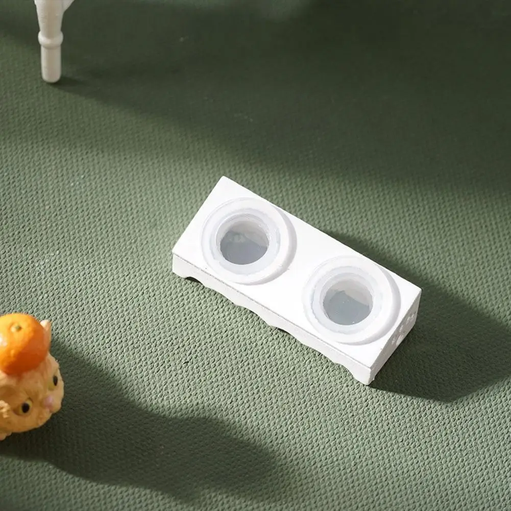 

Universal Interesting Creative Dollhouse Double Cat Feeder Bowl for Decoration Miniature Cat Bowl Toy Mini Cat Bowl Toy