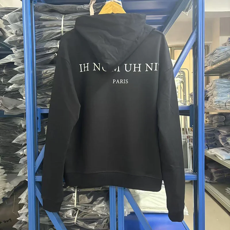 Черные новые трендовые толстовки IH NOM UH NIT для мужчин и женщин высококачественные
