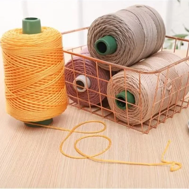 

230g 200M Light Viscose Ice Rope Summer Sun Hat Handwoven Diy Hook Cushion Hollow Bright Silk Medium Thick Wool Yarn Thread