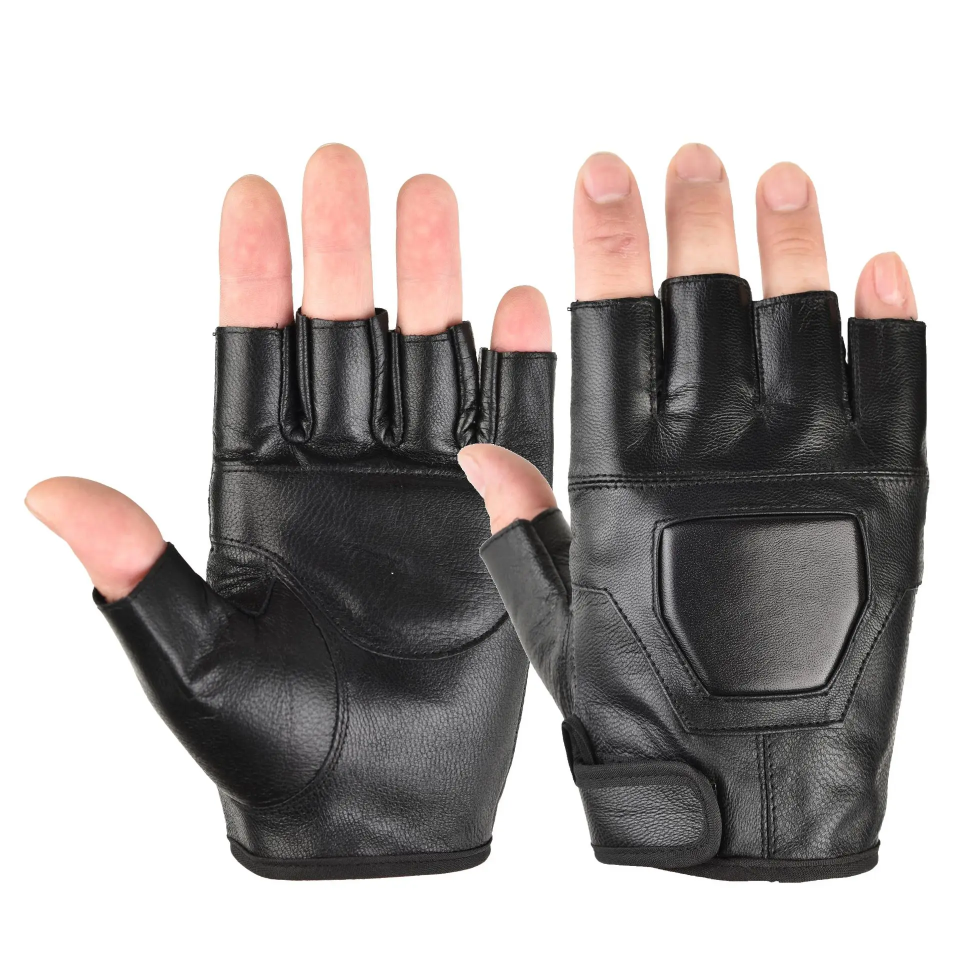 

Pure Goat Leather Half Finger Tactical Gloves, Combat Cycling Gloves, Anti-Skid Shock Absorption Outdoor Sports Fitness Gloves