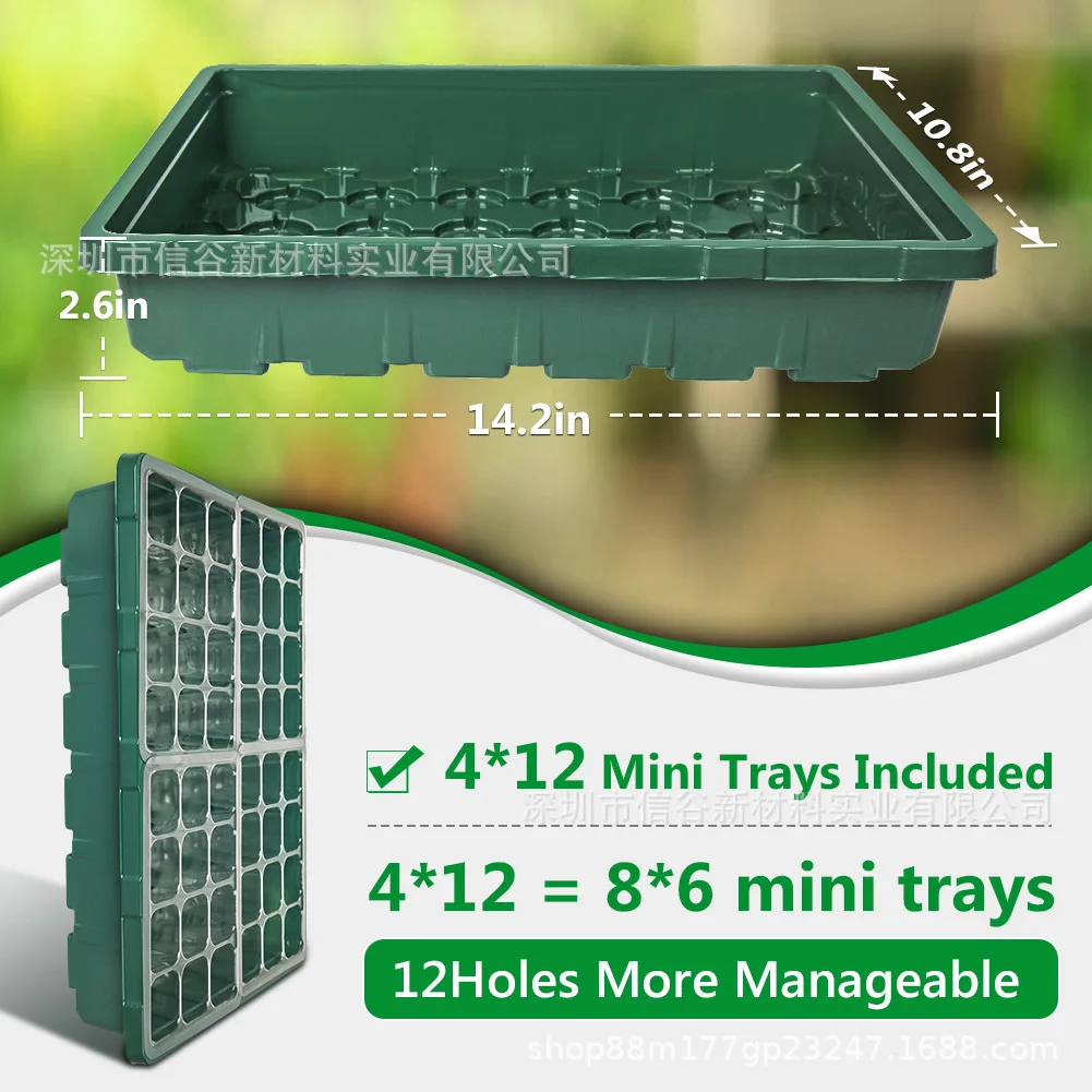 

New 24 Cells Hole Plastic Nursery Pot Plant Flower Nursery Pots Tray Seed Grow Planter Box Greenhouse Seeding Garden Seed Pot