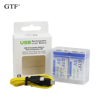 2022 new 9v 6f22 battery usb 650mah 9v li ion rechargeable battery micro usb charger cable drop shipping