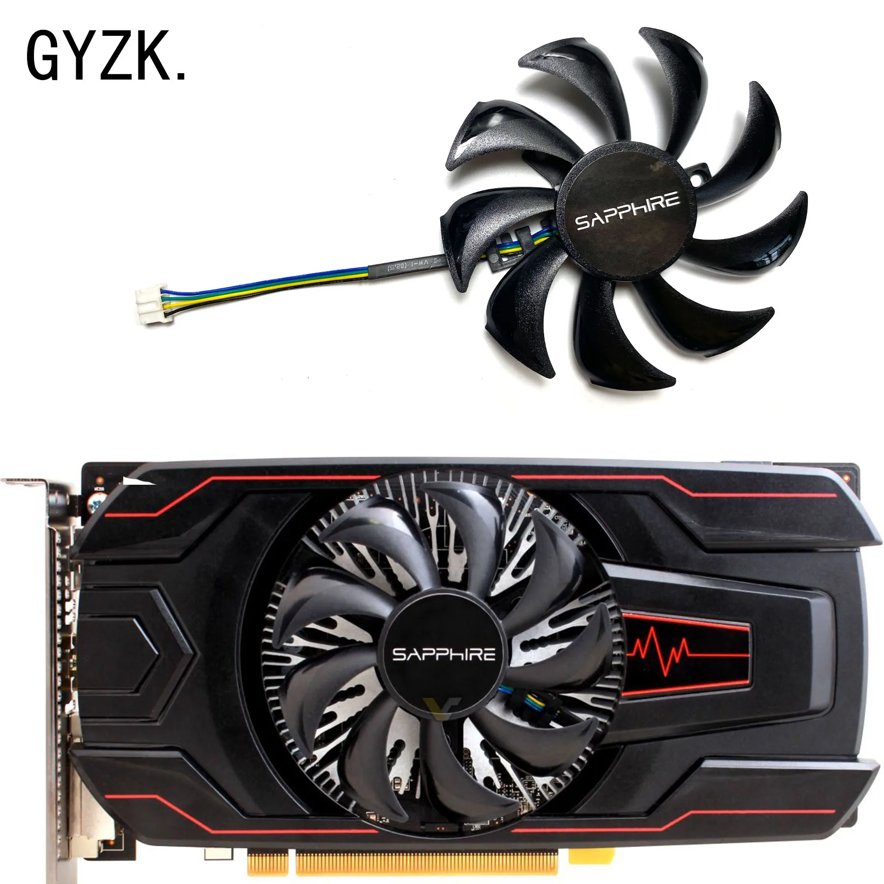 

Вентилятор GA91S2M для замены графической карты SAPPHIRE Radeon RX550 560 460