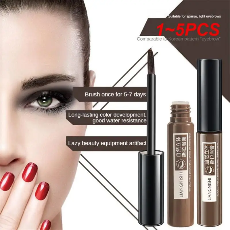 

1~5PCS Natural 6 Colors Liquid Dyeing Eyebrow Cream Set Waterproof Durable Brown Tint Eyebrow Henna Mascara Eyebrows Paint