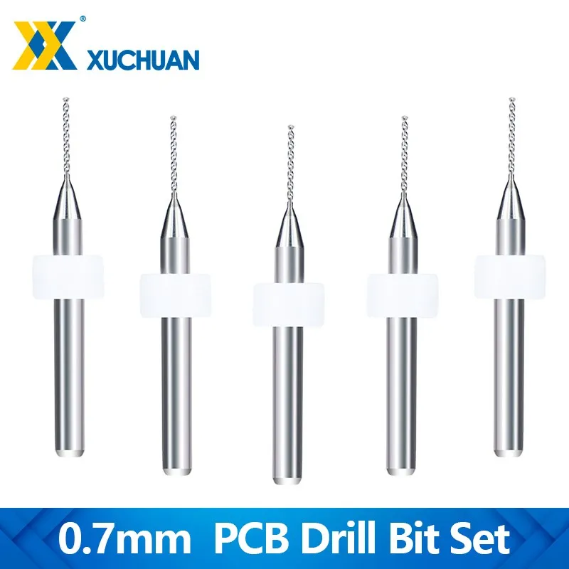 

0.7mm Mini Drill Bit Set 3.175mm Shank Carbide PCB Drill Bits for Drilling Print Circuit Board Drilling Tools 10pcs/box