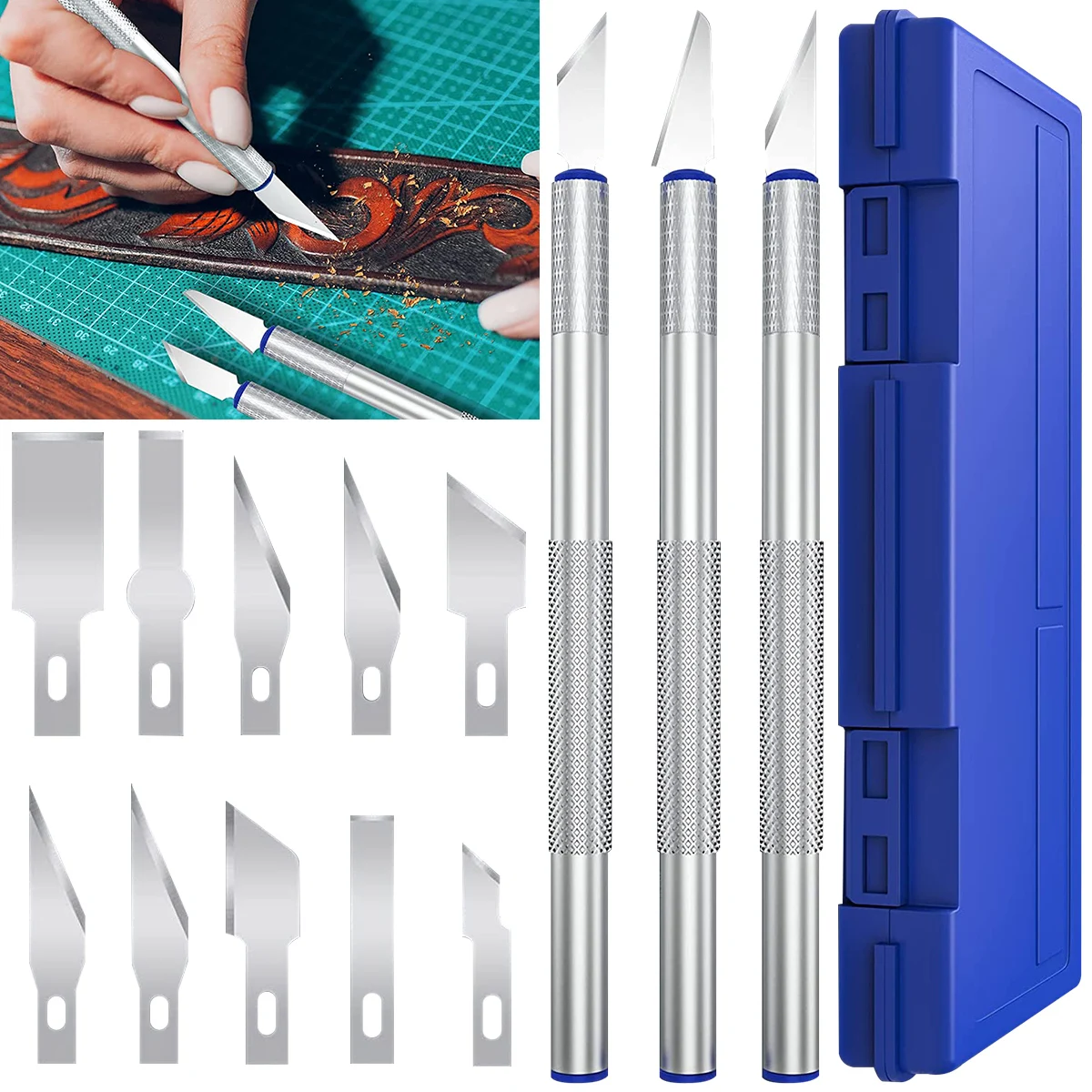 

Набор лезвий для хобби из алюминиевого сплава, 13 шт.