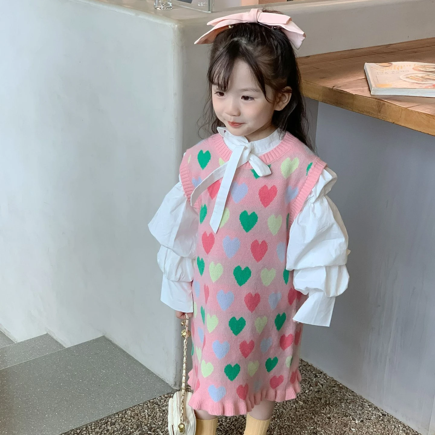 

Новинка осени 2023, детское платье без рукавов с надписью Love, детское платье принцессы, платье для девочек