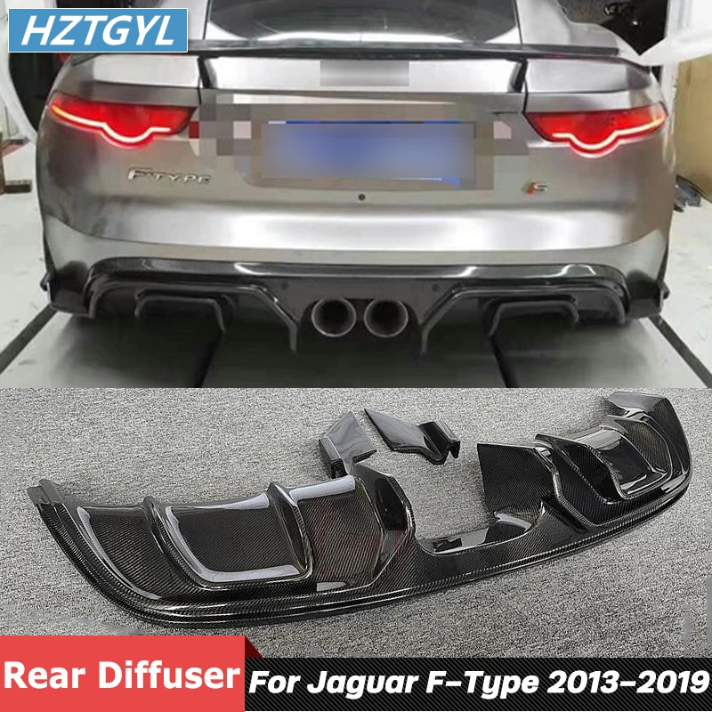 

Carbon Fiber Rear Bumper Lip Diffuser For Jaguar F Type FT Car Tuning 2013-2019