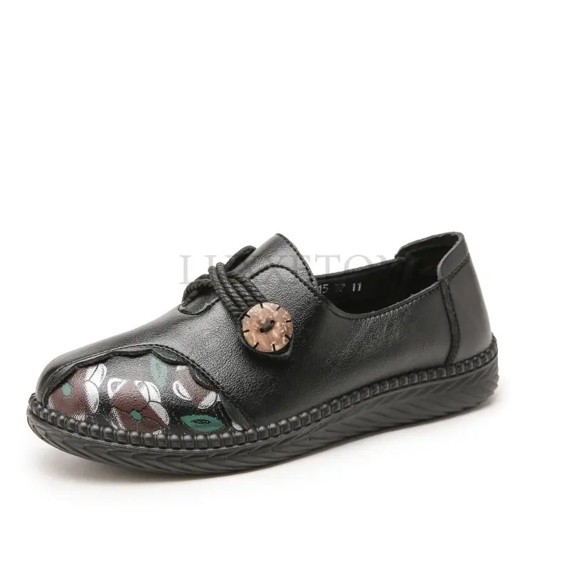 

Женские туфли из натуральной кожи, на плоской подошве