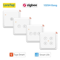 loratap 4 gang tuya zigbee wireless scene switch push button controller by battery 2mqtt setup automation scenario for home diy