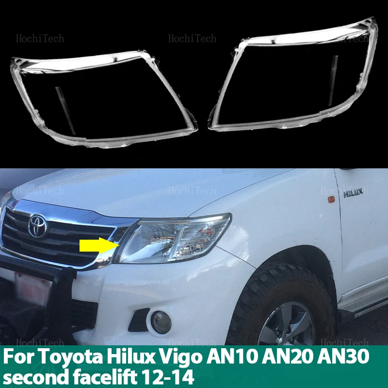 Прозрачный Абажур для передних фар левый правый защитный чехол Toyota Hilux Vigo AN10 AN20 AN30