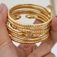 6 pcslot ethiopia 5mm new dubai womens gold bracelet african indian ball bracelet middle east wedding gift jewelry