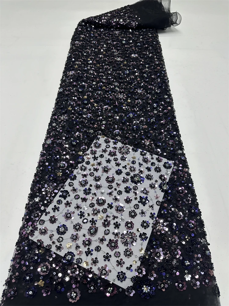 Африканские бусины тюль для жениха кружевная ткань 2024 Высококачественная