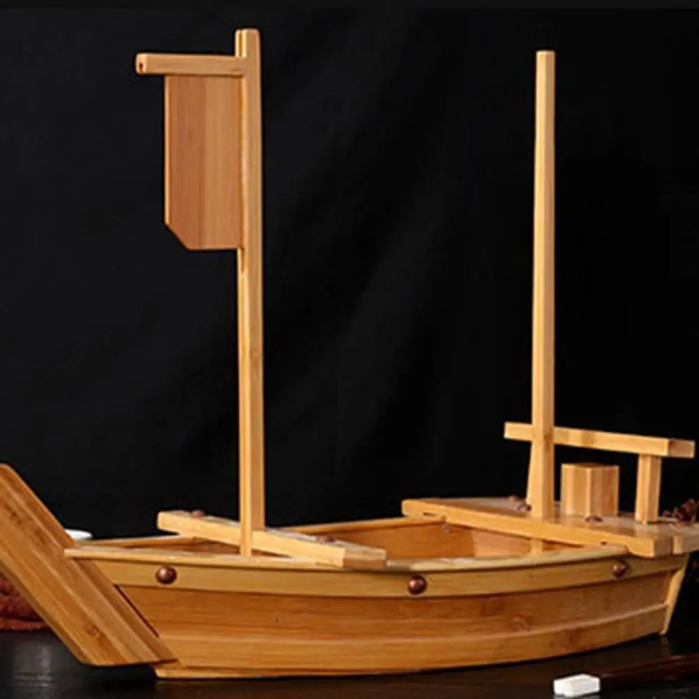 

Wooden Sushi Tray Sashimi Boat Dry Ice Boat Sashimi Platter Sushi Tableware Japanese Cuisine Wooden Sushi Boat Bamboo Sushi Tool