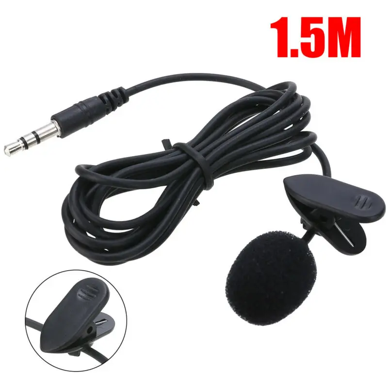 

100% Brand New 3.5mm Clip-on Lapel External Lavalier Microphone For Cell Phone PC Laptop Pad Lavalier Microphone