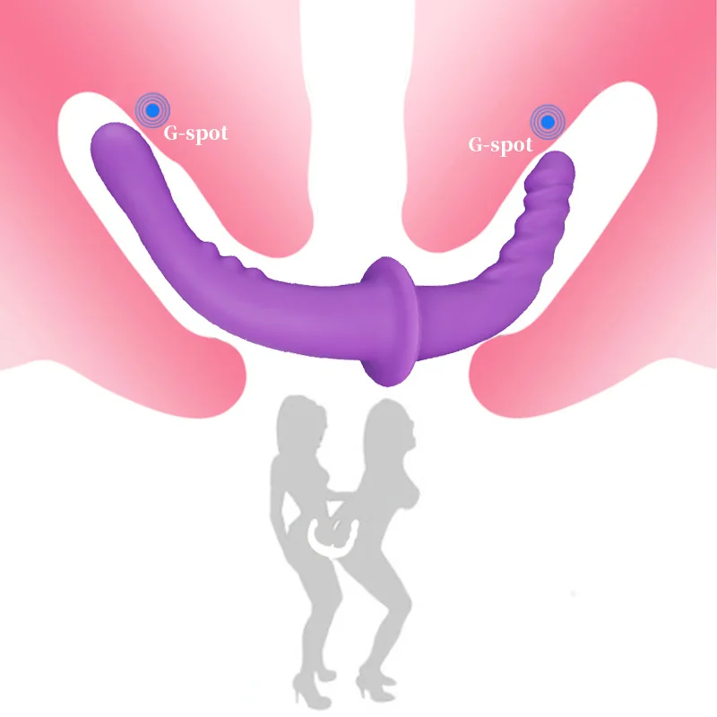 Двойной фаллоимитатор Стимулятор клитора анус Вагина массаж точки G пенис без