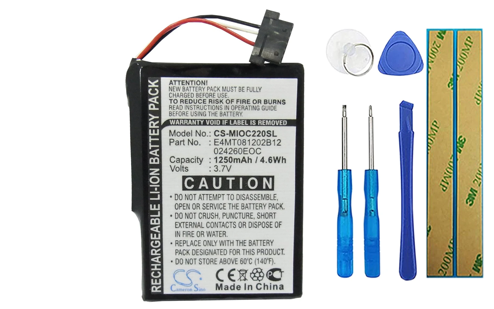 

Cameron Sino 1250mA Battery for Medion MD96309, MD96365, MD96366, MD96368, MD96372, MD96390,MD96392,MD96597 E3MC07135211