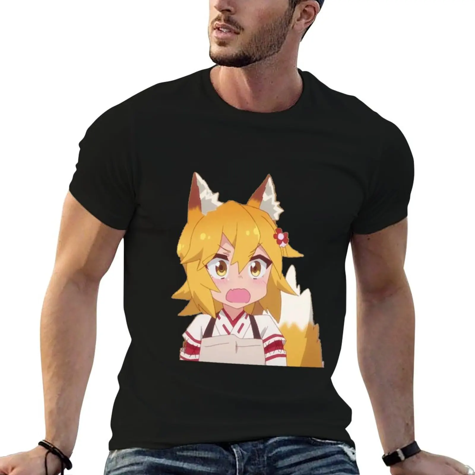 Senko-san Shocked Design T-Shirt customs design your own графические футболки дизайнерские рубашки синий