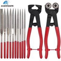 double wheeled glass mosaic tile cut nippers with scrapers tile tool tile cutter pliers diamond coated handle grinding tool kits