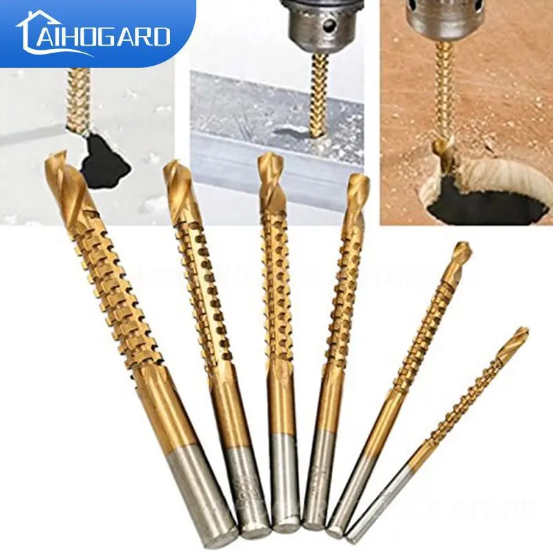 

Набор кобальтовых сверл, комплект из 6 насадок для дрели, винты, метрические и композитные метчики, Спиральные Насадки, аксессуары для деревообработки