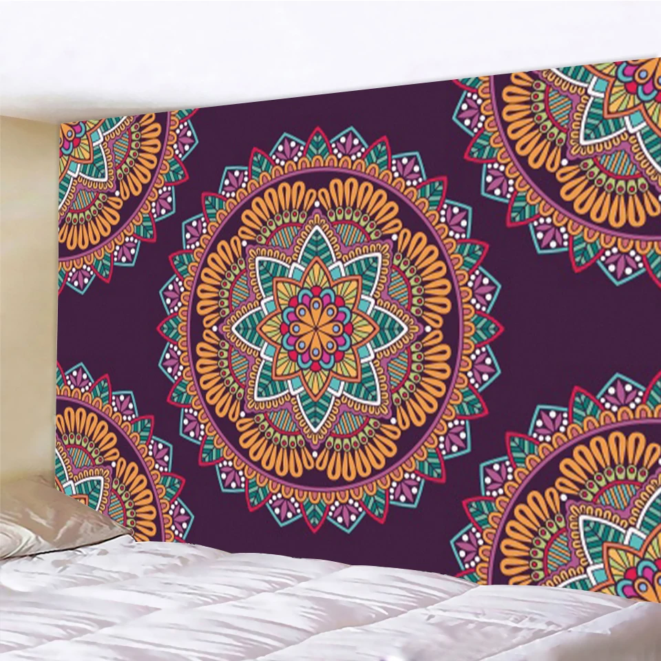 

Mandala Texture Wall Tapestry Boho Psychedelic Tarot Witchcraft Hippie Dorm Decoration Corridor Bedroom Living Room Wall Decor