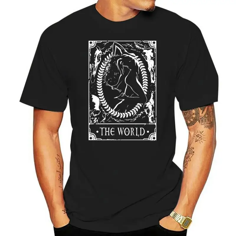 

Deadly Tarot T-Shirt - The World Men'S Heather Black Popular Tagless Tee Shirt