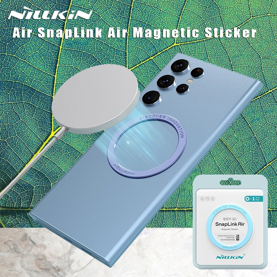 

Магнитное кольцо NILLKIN для Samsung Galaxy S23 Ultra iPhone 14 Pro Max Xiaomi, беспроводное автомобильное зарядное устройство, силиконовый держатель