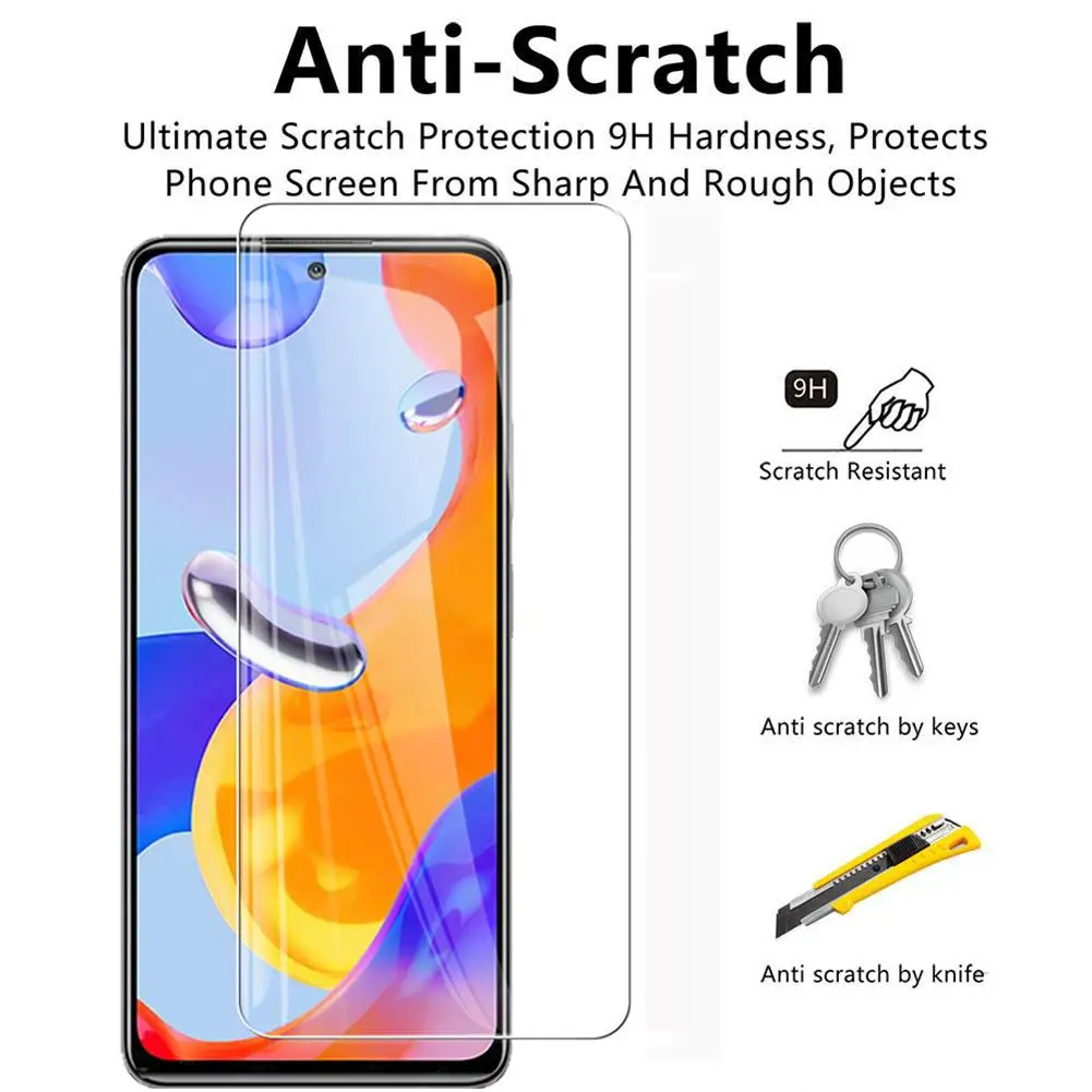 0.26mm Tempered Glass Film Screen Protector 9H Hardness Compatible For Redmi Note 11 Pro Hd Strong Adhesive 2.5D ARC Edge