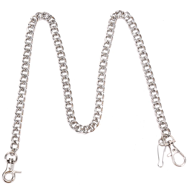 

60cm Waist Chain Long Metal Keyring Keychain Rock Pants Chain Hipster Pant Jean Key Wallet Belt Ring Clip Men's HipHop Jewelry