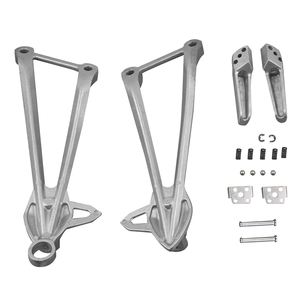 Алюминиевый сплав мотоциклетные серебряные подножки подставки для ног комплект