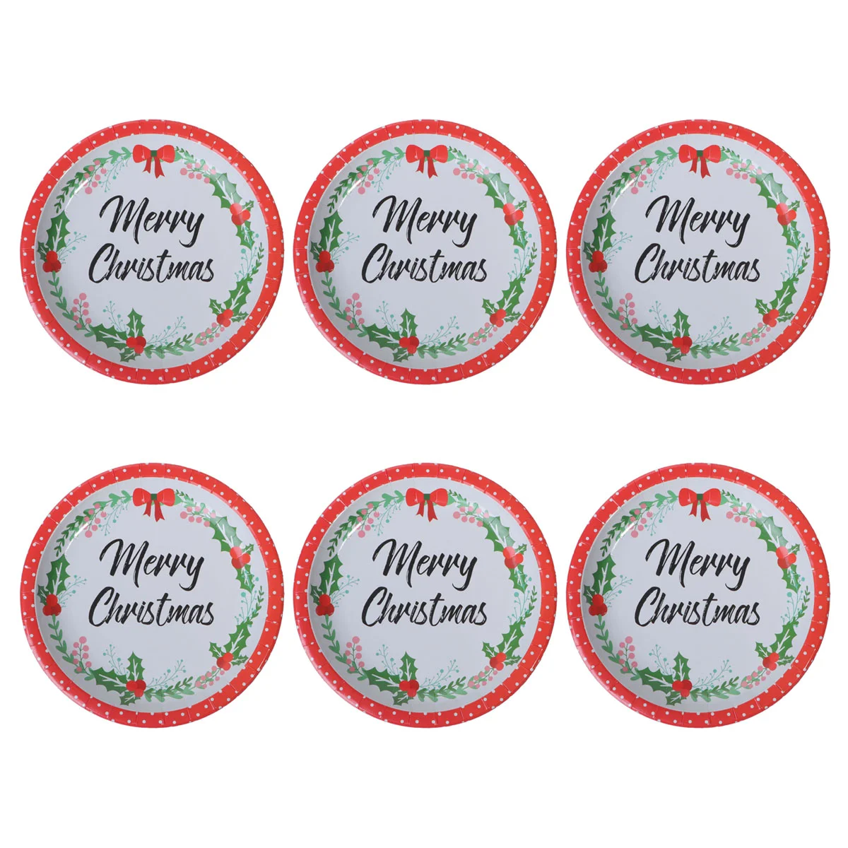 

16pcs Christmas Party Decoration Christmas Paper Tableware Set Christmas Dinnerware Sets Paper Dinnerware